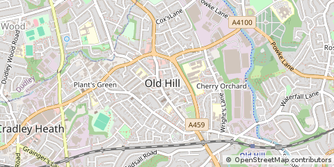 Map of Cradley Heath, West Midlands