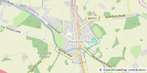 Map of Solihull, West Midlands