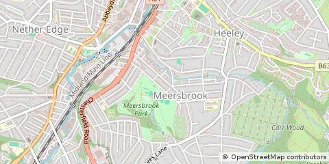 Map of Sheffield