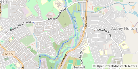 Map of Stoke-on-Trent, Staffordshire