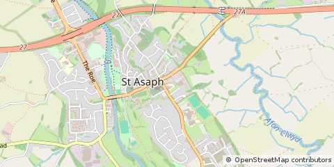 Map of ST Asaph, Denbighshire