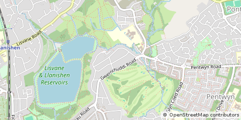 Map of Cardiff, South Glamorgan