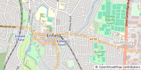 Map of Enfield, Middlesex