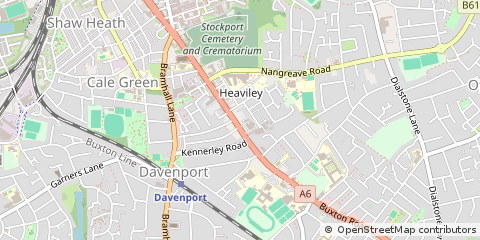 Map of Stockport, Cheshire