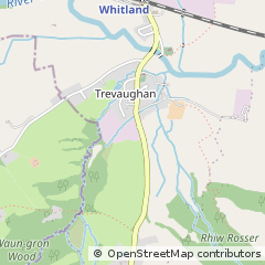 Map of Whitland, Carmarthenshire
