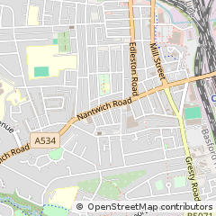 Map of Crewe, Cheshire