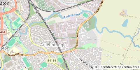 Map of Nuneaton, Warwickshire