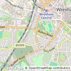 Map of Wrexham, Flintshire
