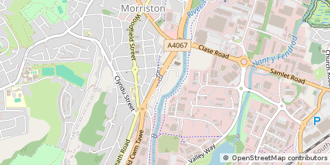 Map of Swansea, West Glamorgan