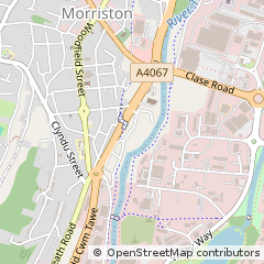 Map of Swansea, West Glamorgan