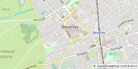 Map of Beverley, East Yorkshire