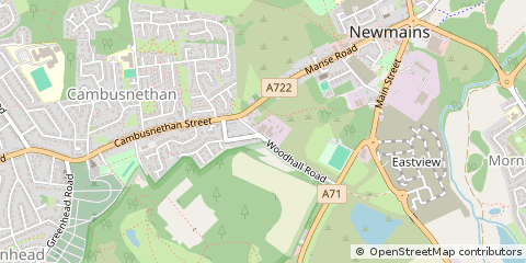 Map of Wishaw, Lanarkshire