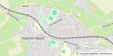 Map of Llantwit Major, Vale of Glamorgan