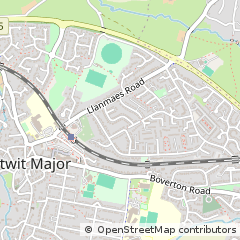 Map of Llantwit Major, Vale of Glamorgan
