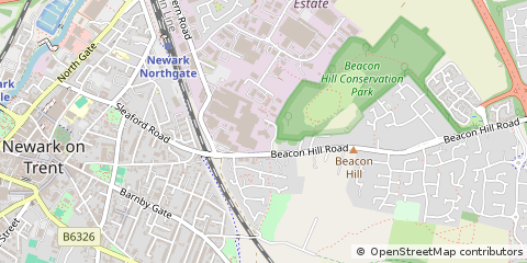 Map of Newark, Nottinghamshire