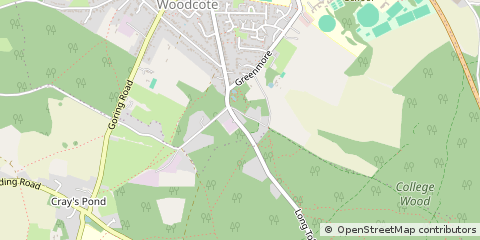 Map of Woodcote, Oxfordshire
