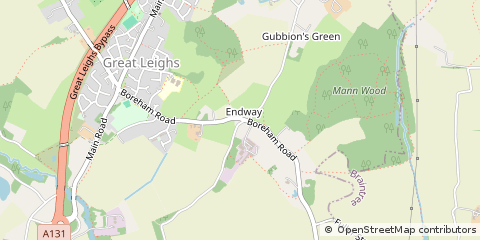 Map of Chelmsford, Essex