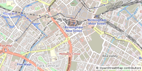 Map of Birmingham, West Midlands