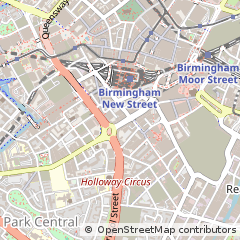 Map of Birmingham, West Midlands