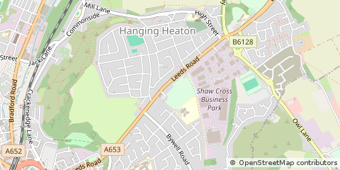 Map of Dewsbury, West Yorkshire