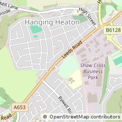Map of Dewsbury, West Yorkshire