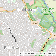 Map of Bournemouth, Dorset