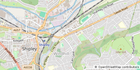 Map of Shipley, West Yorkshire