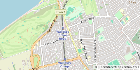 Map of Wallasey, Merseyside