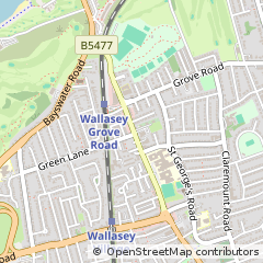 Map of Wallasey, Merseyside