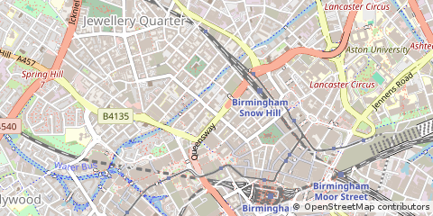 Map of Birmingham, West Midlands