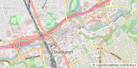 Map of Stockport, Cheshire