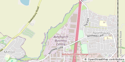 Map of Tewkesbury