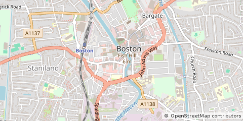 Map of Boston, Lincolnshire