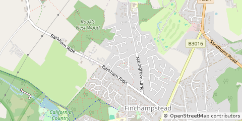 Map of Wokingham, Berkshire