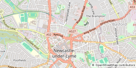 Map of Newcastle-Under-Lyme, Staffordshire