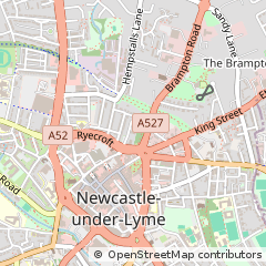 Map of Newcastle-Under-Lyme, Staffordshire