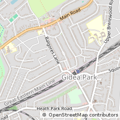 Map of Romford, Essex