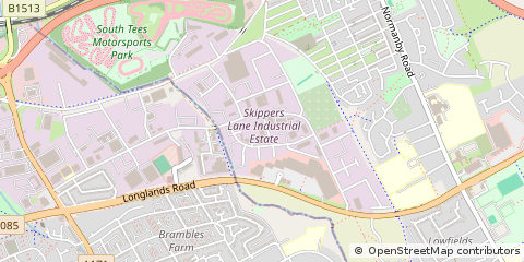 Map of Middlesbrough, Cleveland