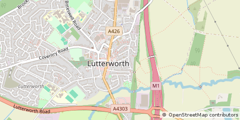 Map of Lutterworth, Leicestershire