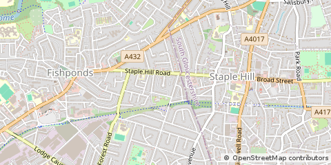 Map of Fishponds, Bristol