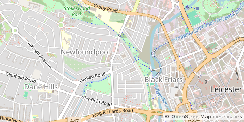 Map of Leicester