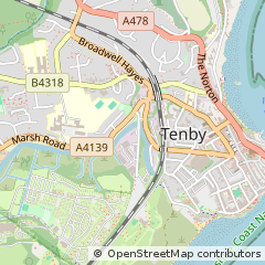 Map of Tenby, Pembrokeshire