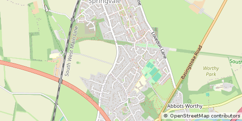 Map of Winchester, Hampshire