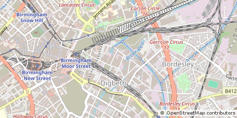 Map of Birmingham, West Midlands