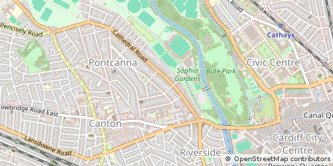Map of Cardiff