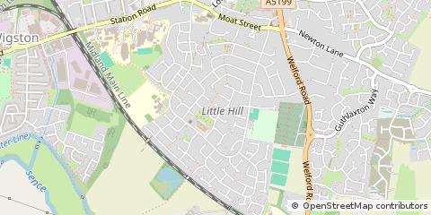 Map of Leicester, Leicestershire