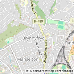 Map of Brynhyfryd, Swansea