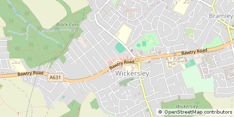 Map of Rotherham
