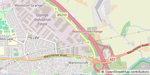 Map of Warrington