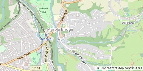 Map of Stockport, Greater Manchester